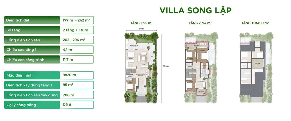 Layout Villa Song Lap Eco Retreat Long An